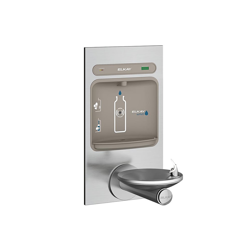 Elkay LZWS-EDFPBM114K Wall Mount Drinking Fountain w/ Bottle Filler - Non Refrigerated, Filtered