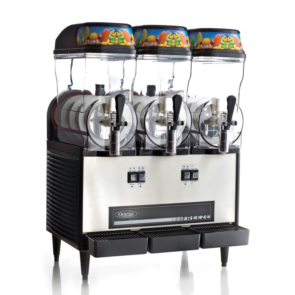 Omega 24 8/10" Frozen Drink Machine w/ (3) 3 gal Bowls - 110v (OFS30)