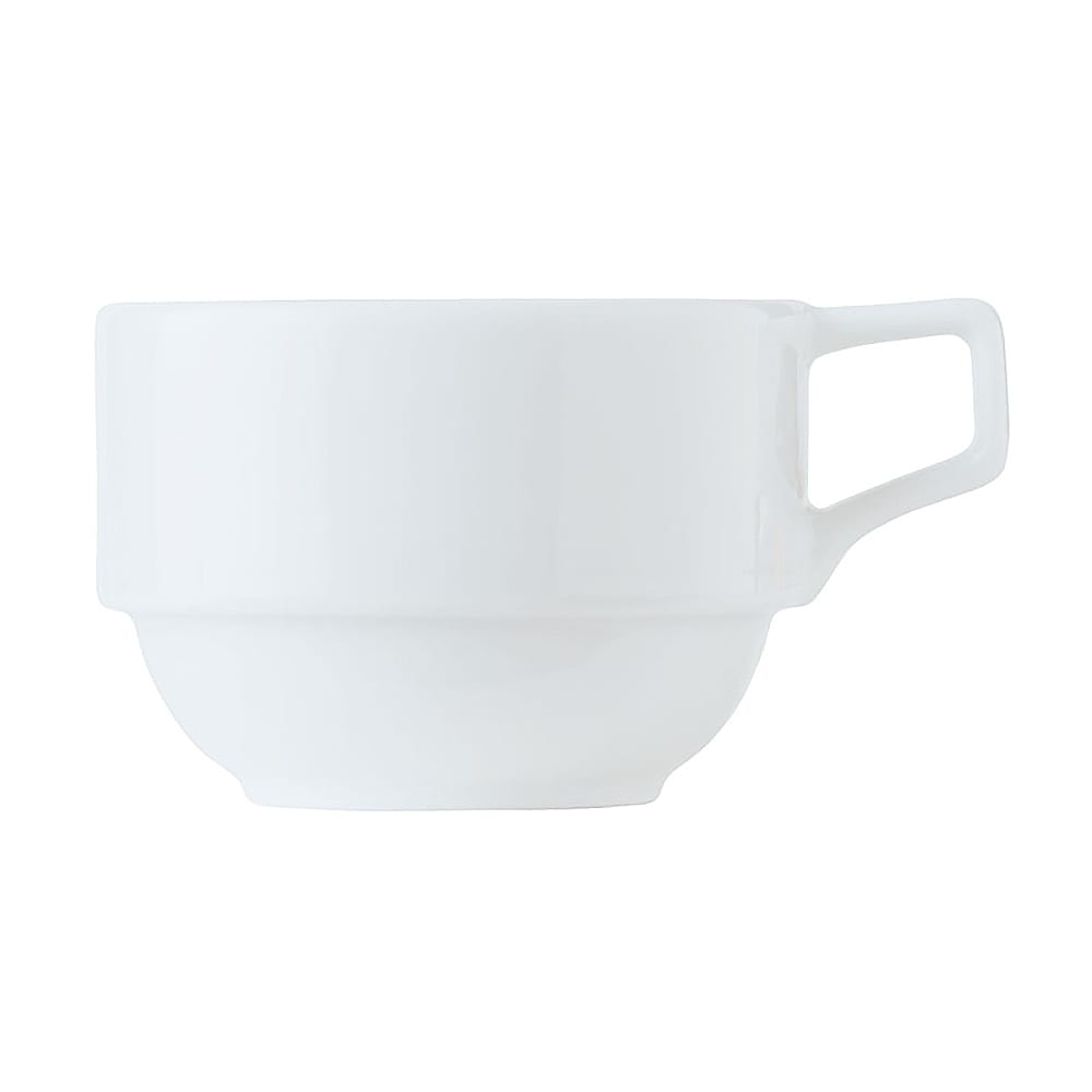 Libbey 1502-30220 8 1/4 oz Empire Stackable Cup - Porcelain, Bright White