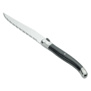 Libbey 201 2882 9 1/8" Steak Knife w/ Plastic Handle & Pointed Tip, Black, Slim EuroStyle thumbnail 2