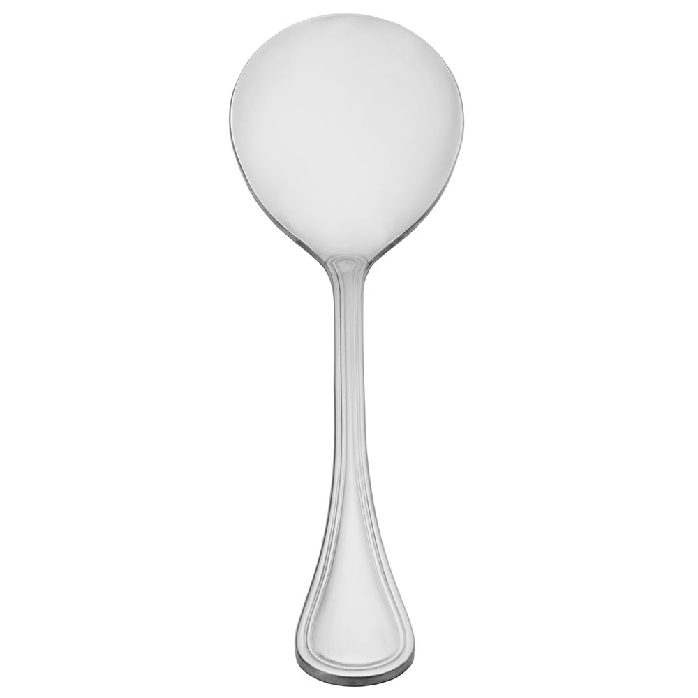 Libbey 492 015 9 1/2" Louvre Solid Serving Spoon - 18/8 Stainless