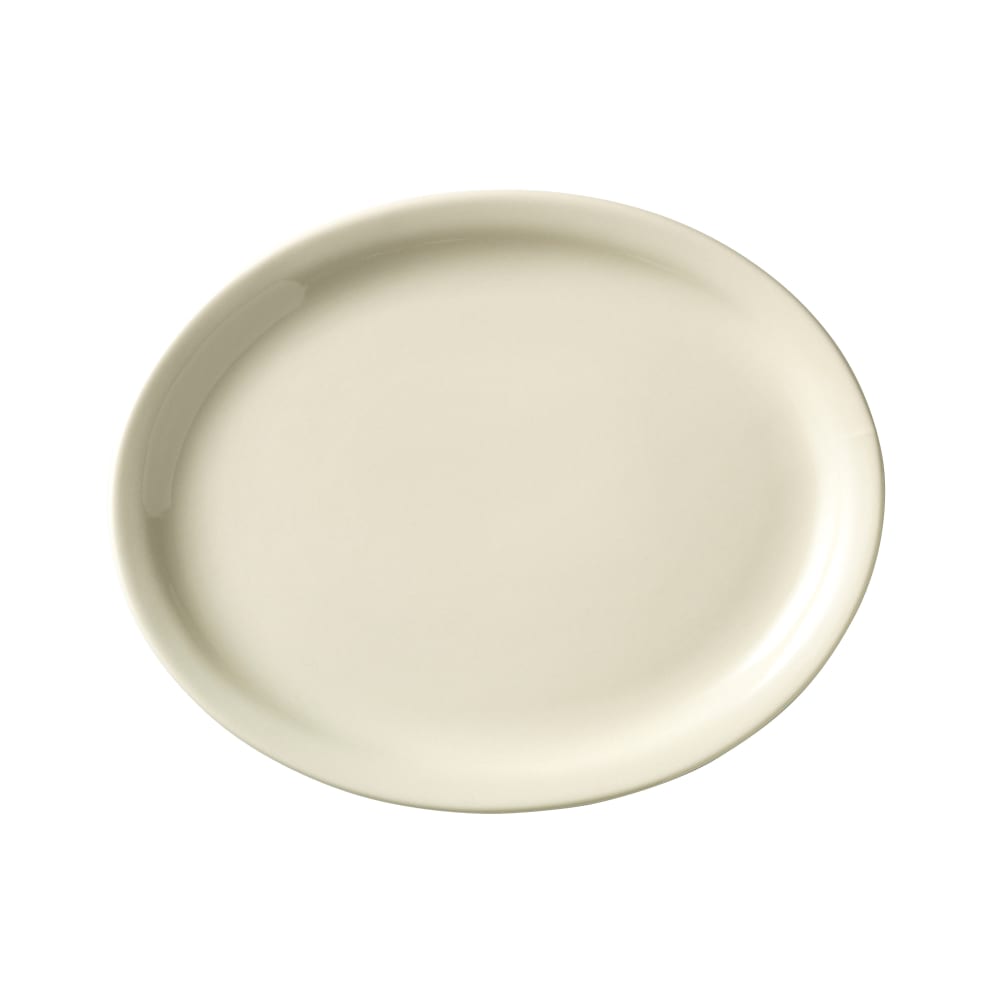 Libbey 740-901-115 11 1/2" x 9 1/4" Oval Porcelana Platter - Porcelain, Cream White
