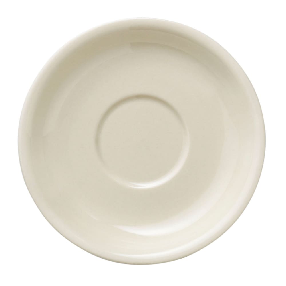 Libbey 740-901-416 4 1/4" Round Porcelana A.D. Saucer - Porcelain, Cream White