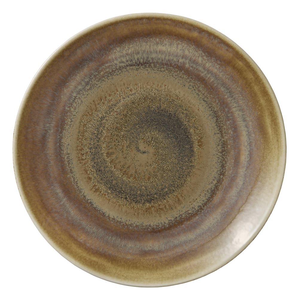 Libbey 801123041000102 11 7/8" Round Perfect Match Coupe Plate - Porcelain, Cumin