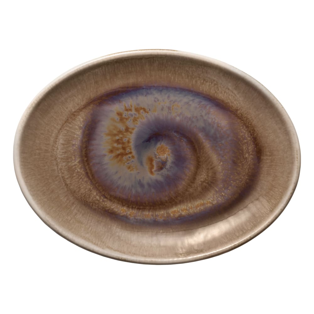 Libbey 801222541000101 10" x 7 1/2" Oval Perfect Match Coupe Platter - Porcelain, Oyster