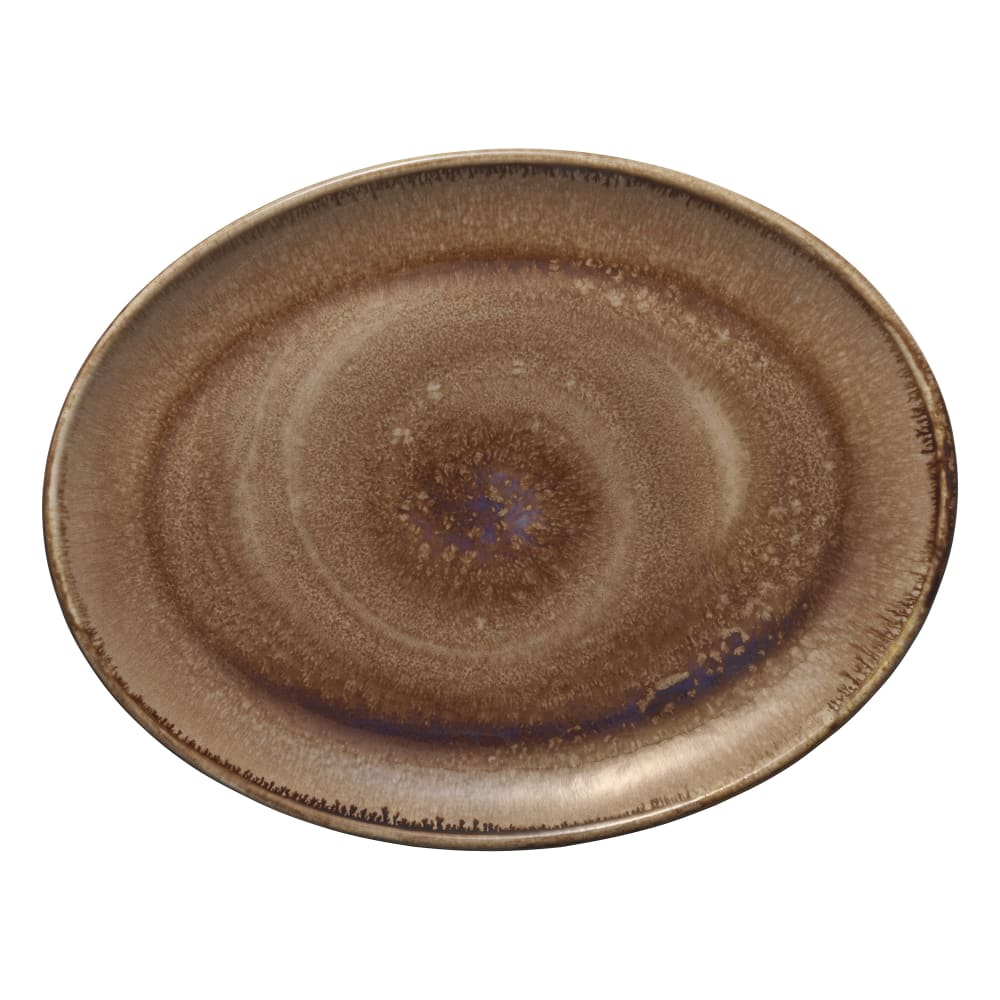 Libbey 801223141000101 12 1/8" x 9 3/8" Oval Perfect Match Coupe Platter - Porcelain, Oyster