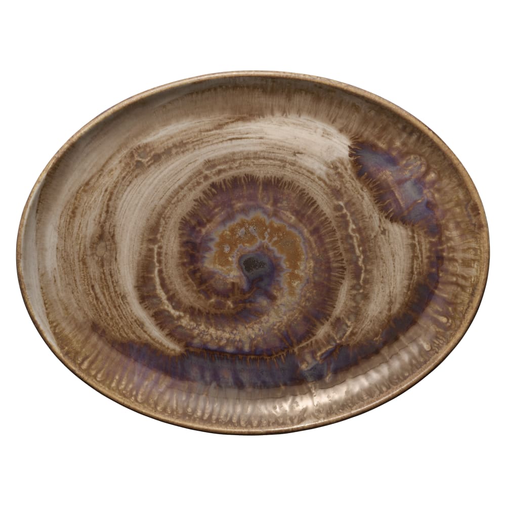 Libbey 801223641000101 14 1/4" x 11" Oval Perfect Match Platter - Porcelain, Oyster