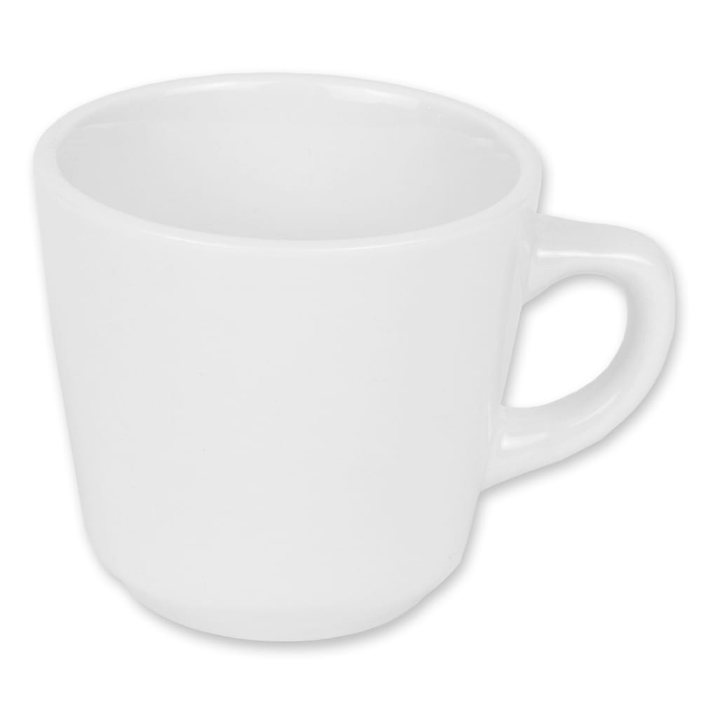 Libbey 840-110-004 7 oz Porcelana™ Tall Cup - Porcelain, Bright White