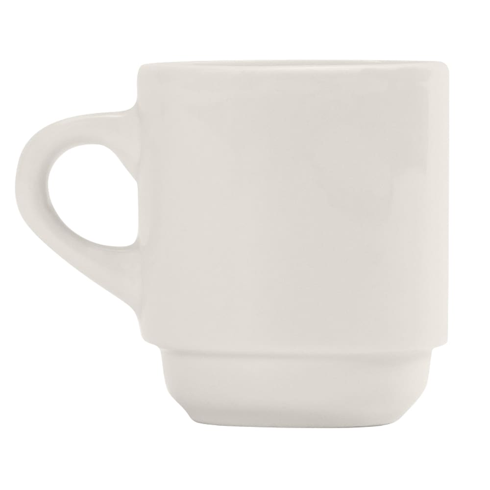 Libbey 840-145-006 3 1/2 oz Tall Espresso Cup - Rolled Edge, Porcelain, Bright White, Porcelana