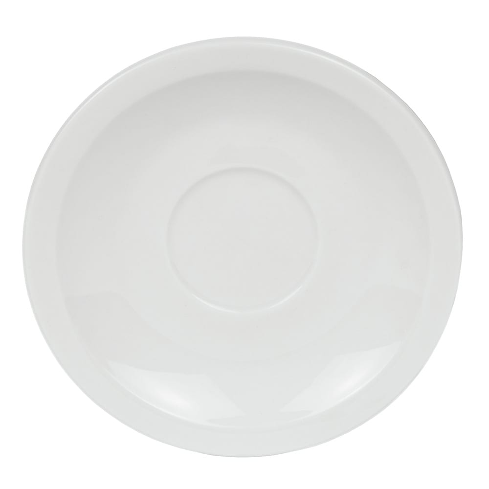 Libbey 840-245-107 4 3/4" Round Porcelana™ Demitasse Saucer - Porcelain, Bright White