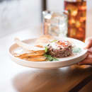 Libbey 840-330-007 7 3/4" Round Porcelana™ Plate - Porcelain, Bright White thumbnail 5