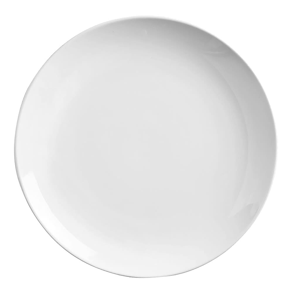Libbey 840-404C 4" Round Porcelain Micro Plate, Coupe, Porcelana