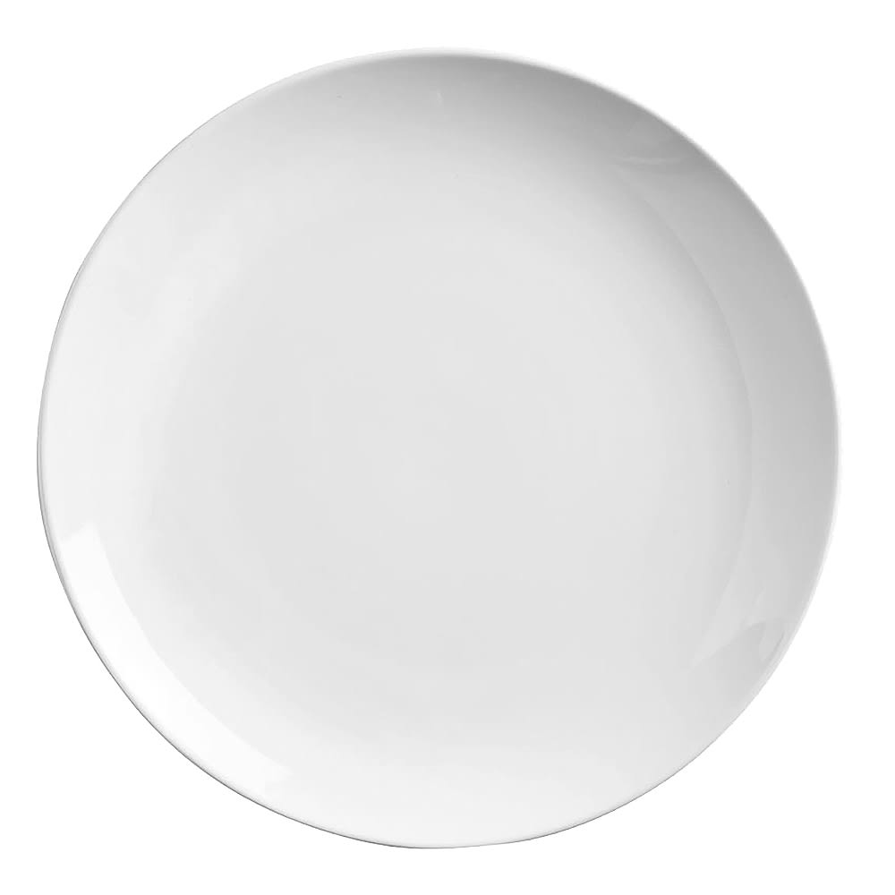 Libbey 840-410C 6 1/2" Round Porcelain Plate, Coupe, Bright White, Porcelana