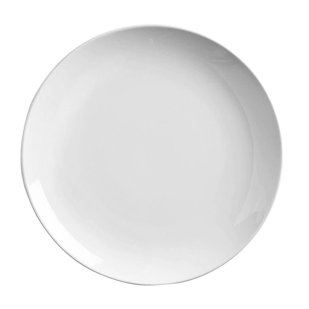 Libbey 840-420C 7 1/4" Round Porcelain Plate, Coupe, Bright White, Porcelana