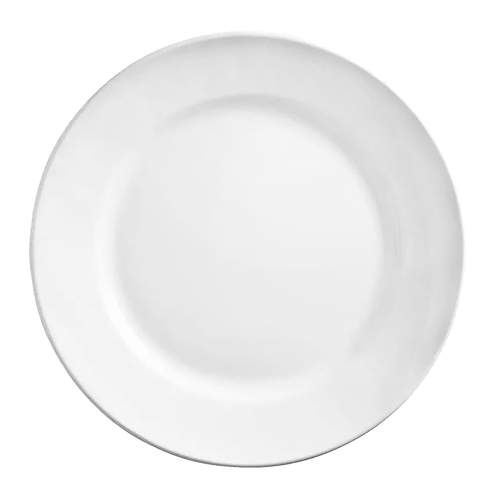 Libbey 840-420R-24 7 1/8" Round Plate - Wide Rim, Rolled Edge, Porcelain, Bright White, Porcelana