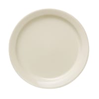 Libbey 840-425R-25 9" Round Plate - Wide Rim, Rolled Edge, Porcelain, Bright White, Porcelana thumbnail 6