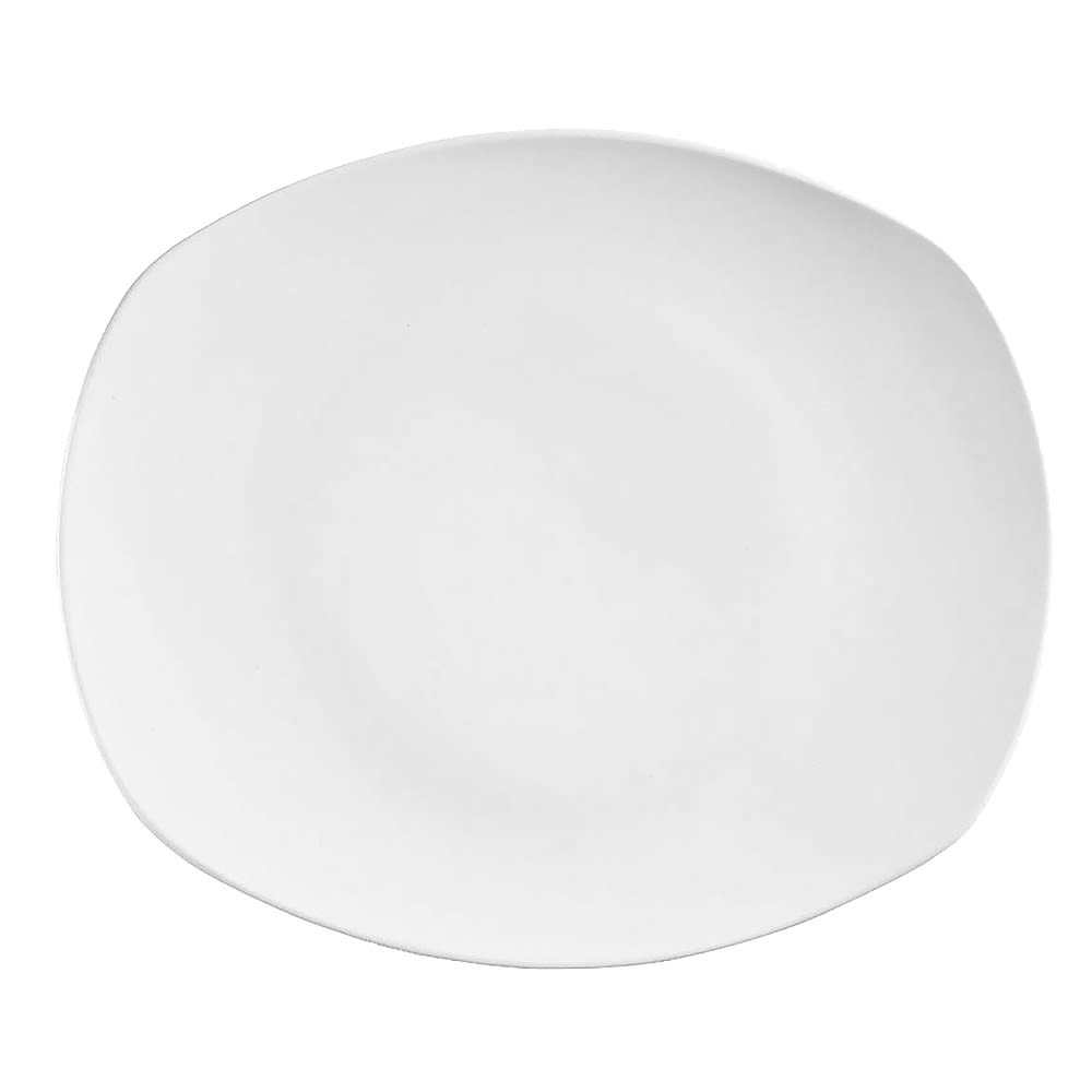 Libbey 840-436B 8" x 7" Oblong Coupe Porcelana Plate - Porcelain, Bright White