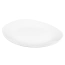 Libbey 840-437B 10" x 9" Oblong Coupe Porcelana Plate - Porcelain, Bright White thumbnail 3