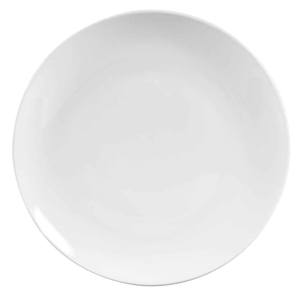 Libbey 840-438C 10 1/2" Round Porcelain Plate, Coupe, Bright White, Porcelana