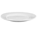 Libbey 840-438R-10 10 1/2" Round Porcelain Plate w/ Wide Rim & Rolled Edge, Bright White, Porcelana thumbnail 4