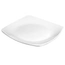 Libbey 840-463S 8" Square Porcelain Plate, Coupe, Bright White, Porcelana thumbnail 4
