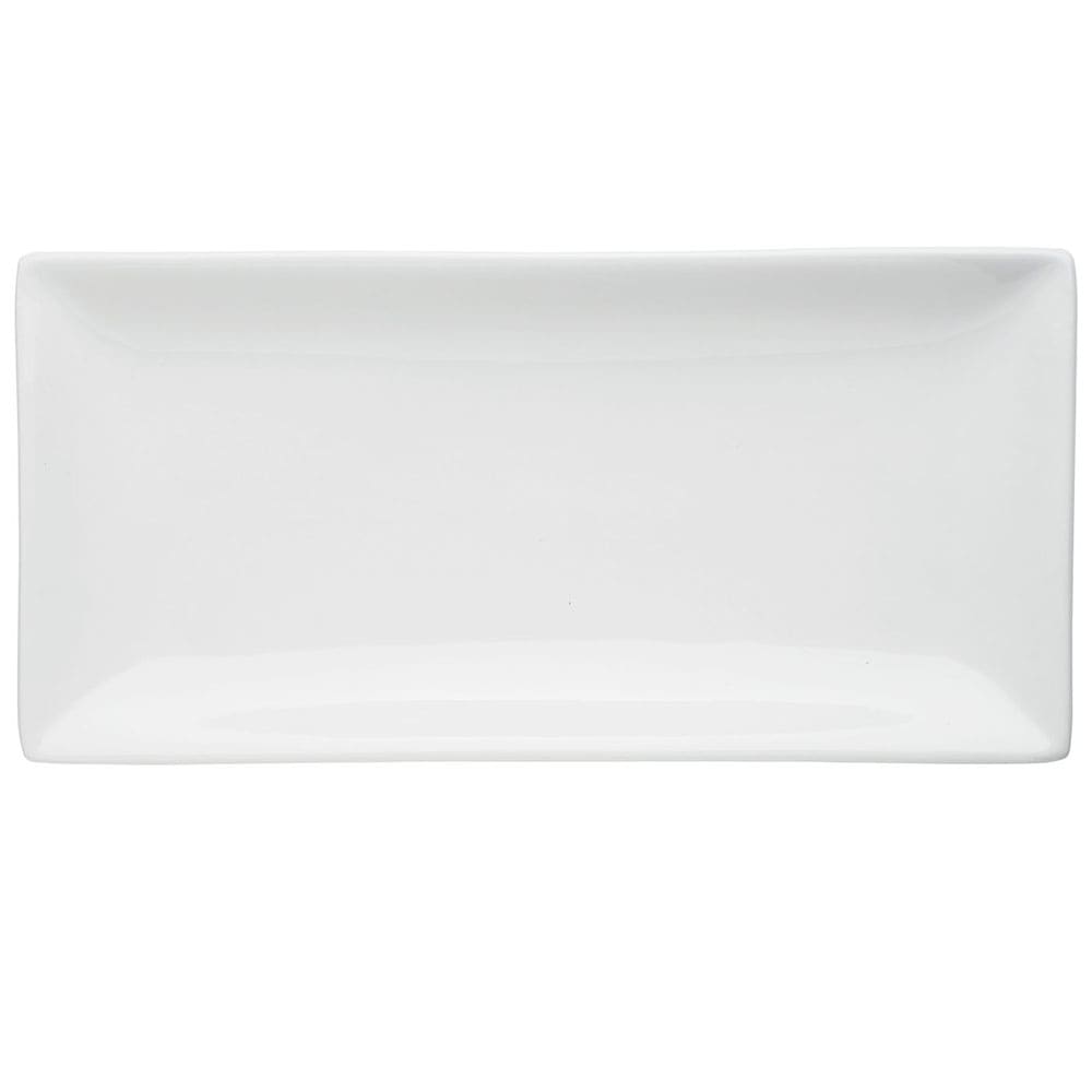 Libbey 840-901-157 Rectangular Porcelana Sushi Platter - 15" x 7 1/4", Porcelain, Bright White