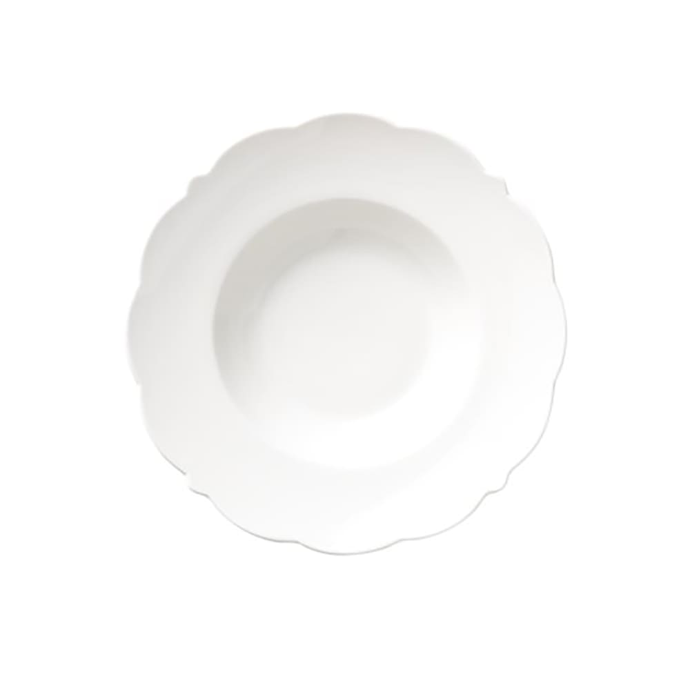 Libbey 977709912 9 1/2" Round Astor Footed Soup Bowl - Porcelain, White