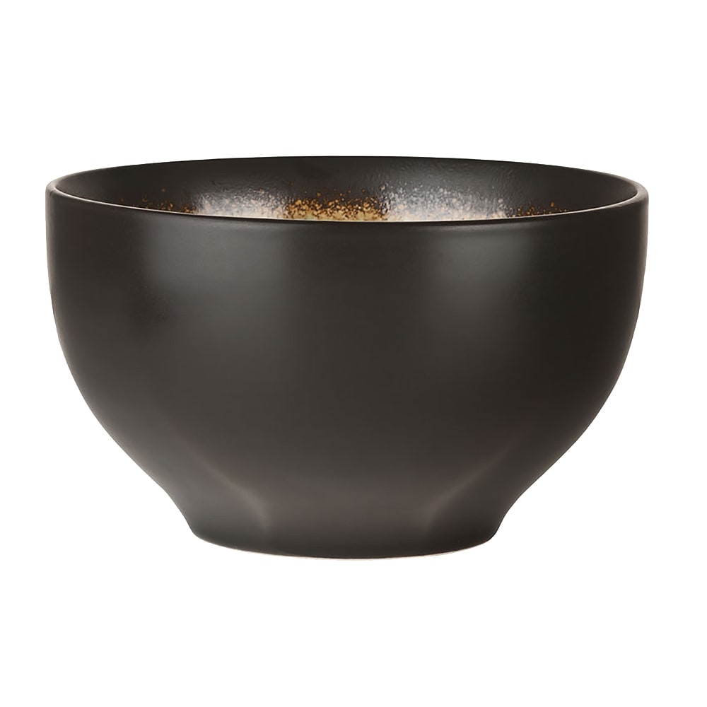 Libbey BF-31 31 oz Round Hakone Bowl - Ceramic, Turquoise/Dark Brown
