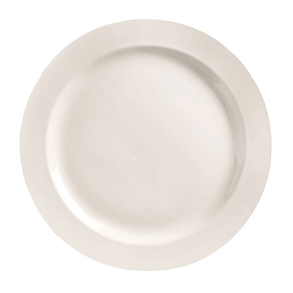 Libbey BW-1109 8" Round Plate - Medium Rim, Porcelain, Bright White, Basics Collection