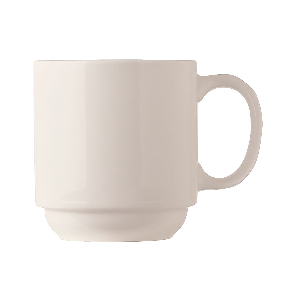 Libbey BW-1114 11 1/2 oz Stackable Mug - Porcelain, Bright White, Basics Collection