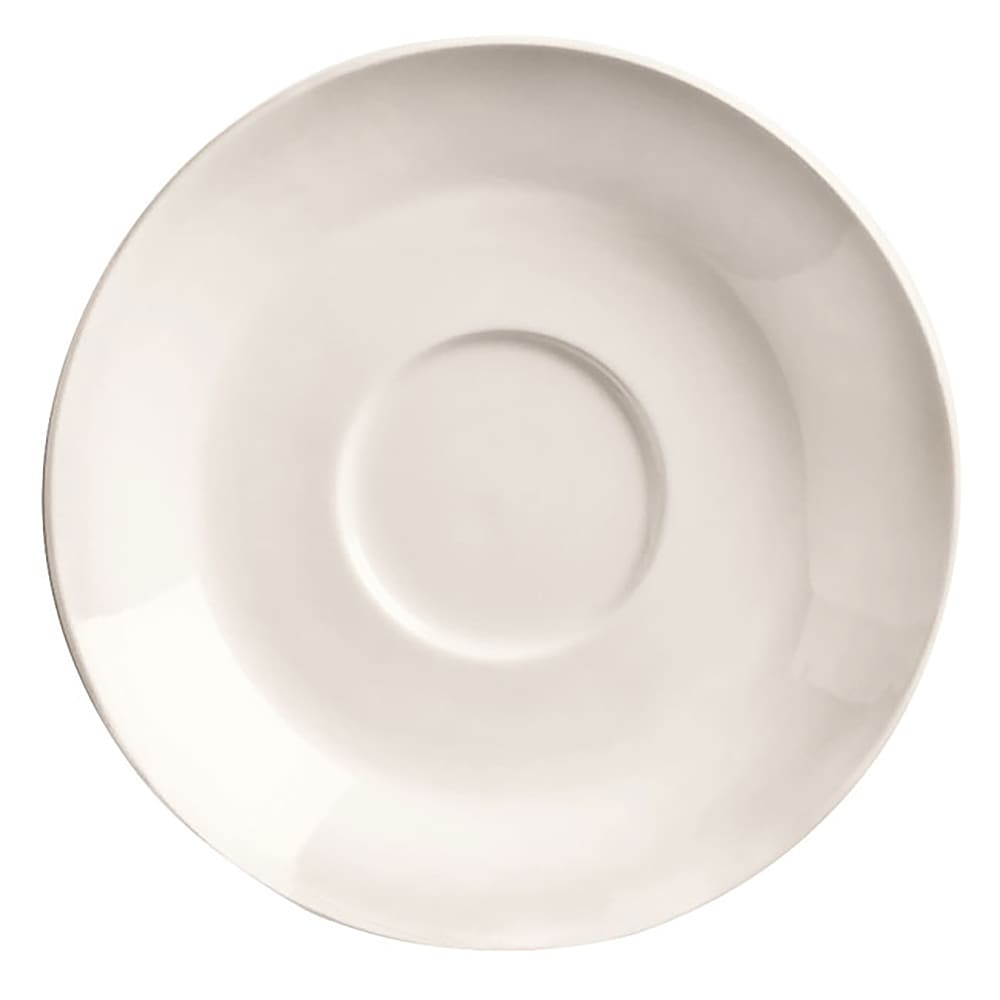 Libbey BW-1160 4 1/2" Round Porcelain Espresso Saucer, Basics Collection