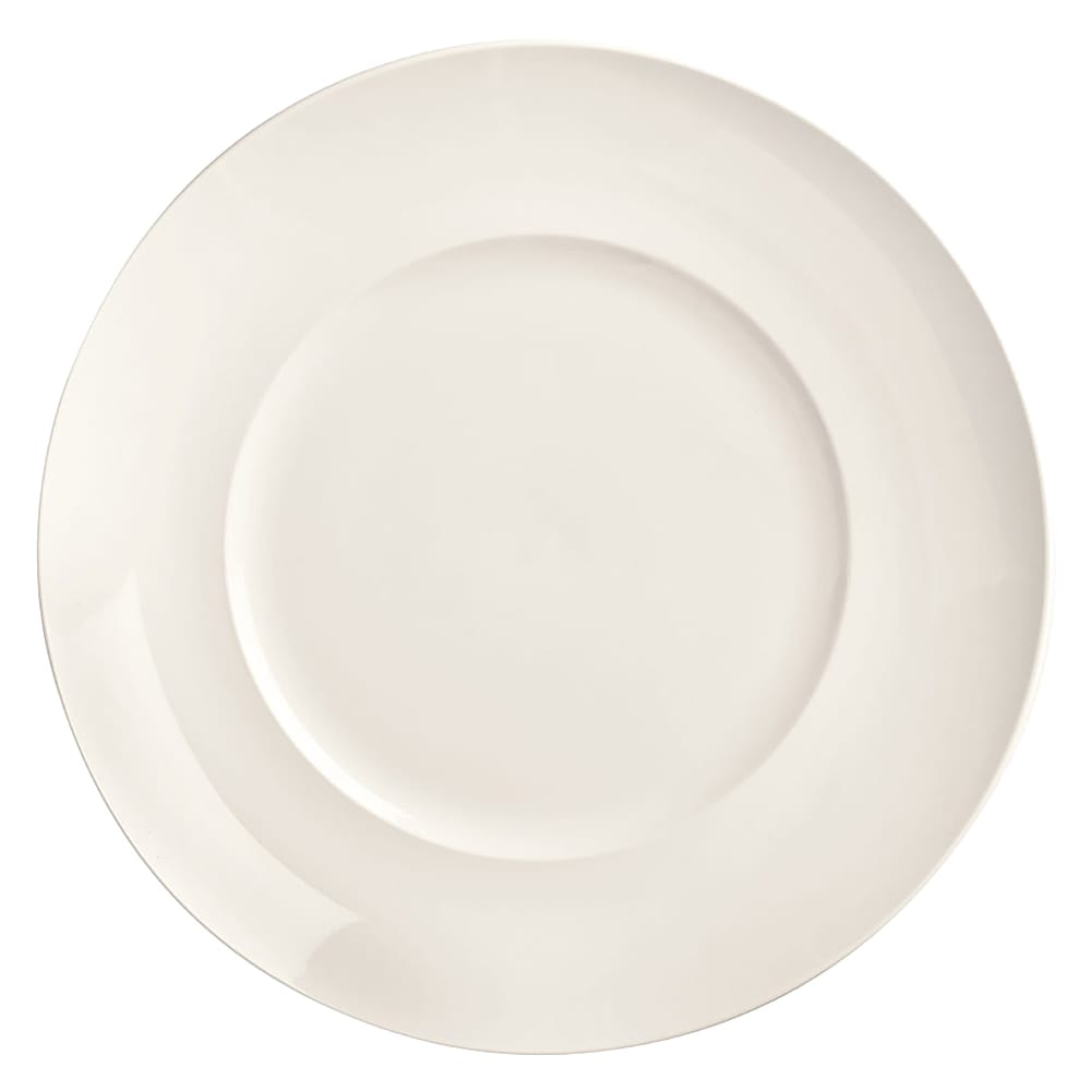 Libbey BW-5211 11 3/8" Round Porcelain Plate, Coupe, Basics Collection