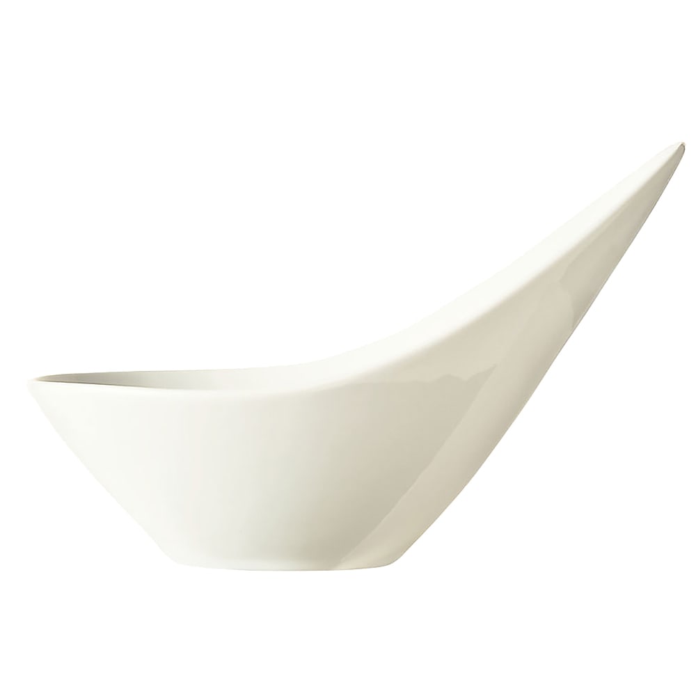 Libbey BW-6707 10 oz Oval Riviera Porcelain Bowl, Ultra Bright White, Chef''s Selection