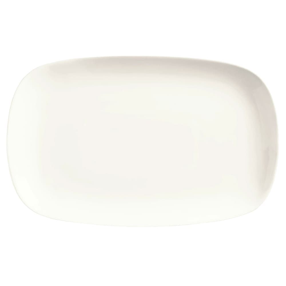 Libbey BW-6712 12 1/2" x 8 1/4" Rectangular Chef's Selection Platter - Porcelain, Ultra Bright White