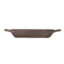 Libbey CBP-003 14 oz Coos Bay Round Tray with Handles - Ceramic, Pumpkin thumbnail 2