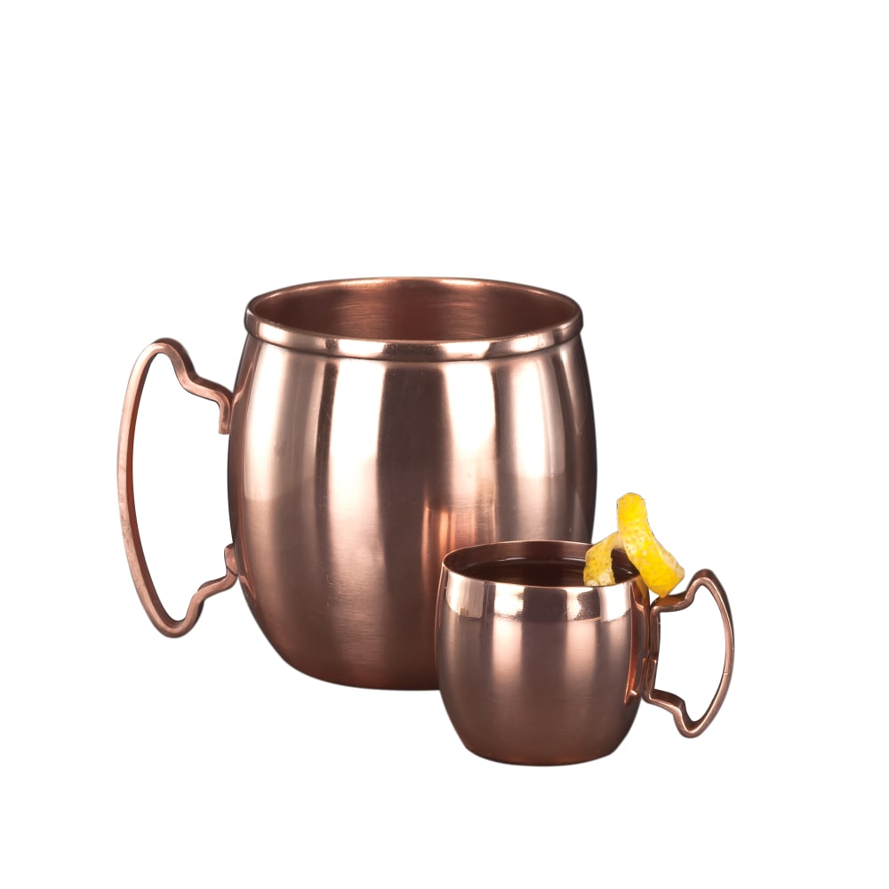 Libbey CMM-101 2 oz Moscow Mule Shot Glass - Copper w/ Stainless Base