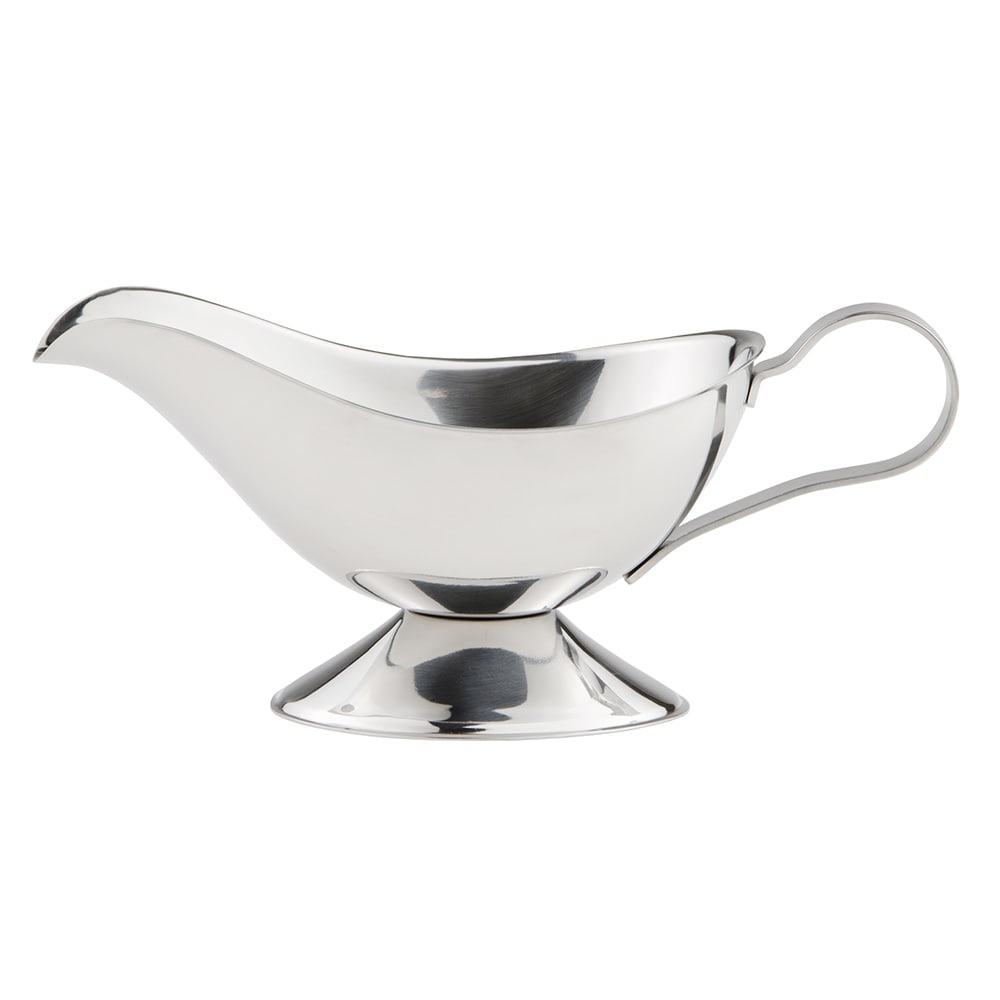 Libbey CT-127 10 oz Belle Gravy Boat - 18/8 Stainless