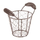 Libbey CWB-10 4 3/8" Round Wire Basket/Pail - Brown thumbnail 2