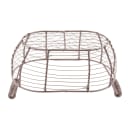 Libbey CWB-15 Oval Wire Bread Basket with Handles - 11 1/2x6 1/4" Brown thumbnail 4