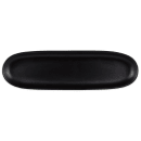 Libbey DRI-11-O 13 1/4" x 4" Oblong Driftstone Tray - Porcelain, Onyx thumbnail 3