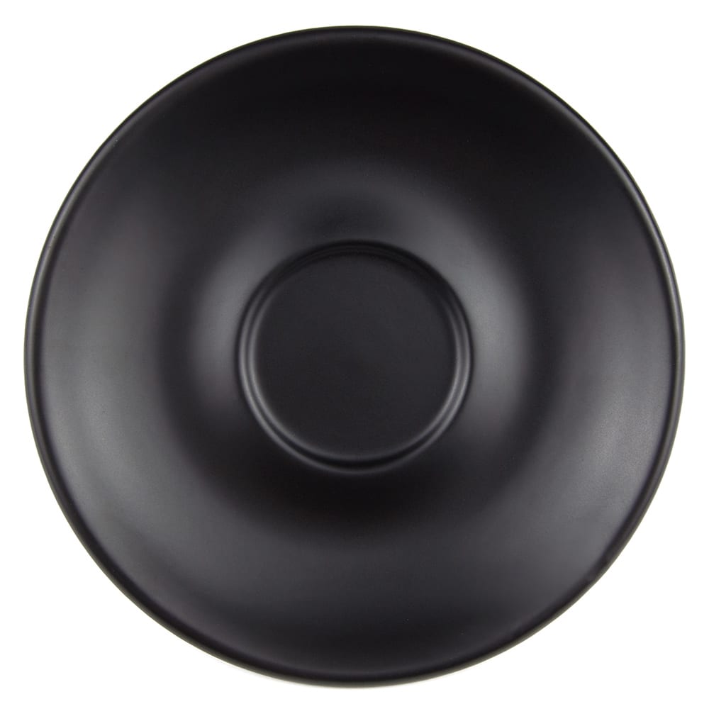 Libbey DRI-14-O 6" Round Driftstone Saucer - Porcelain, Onyx