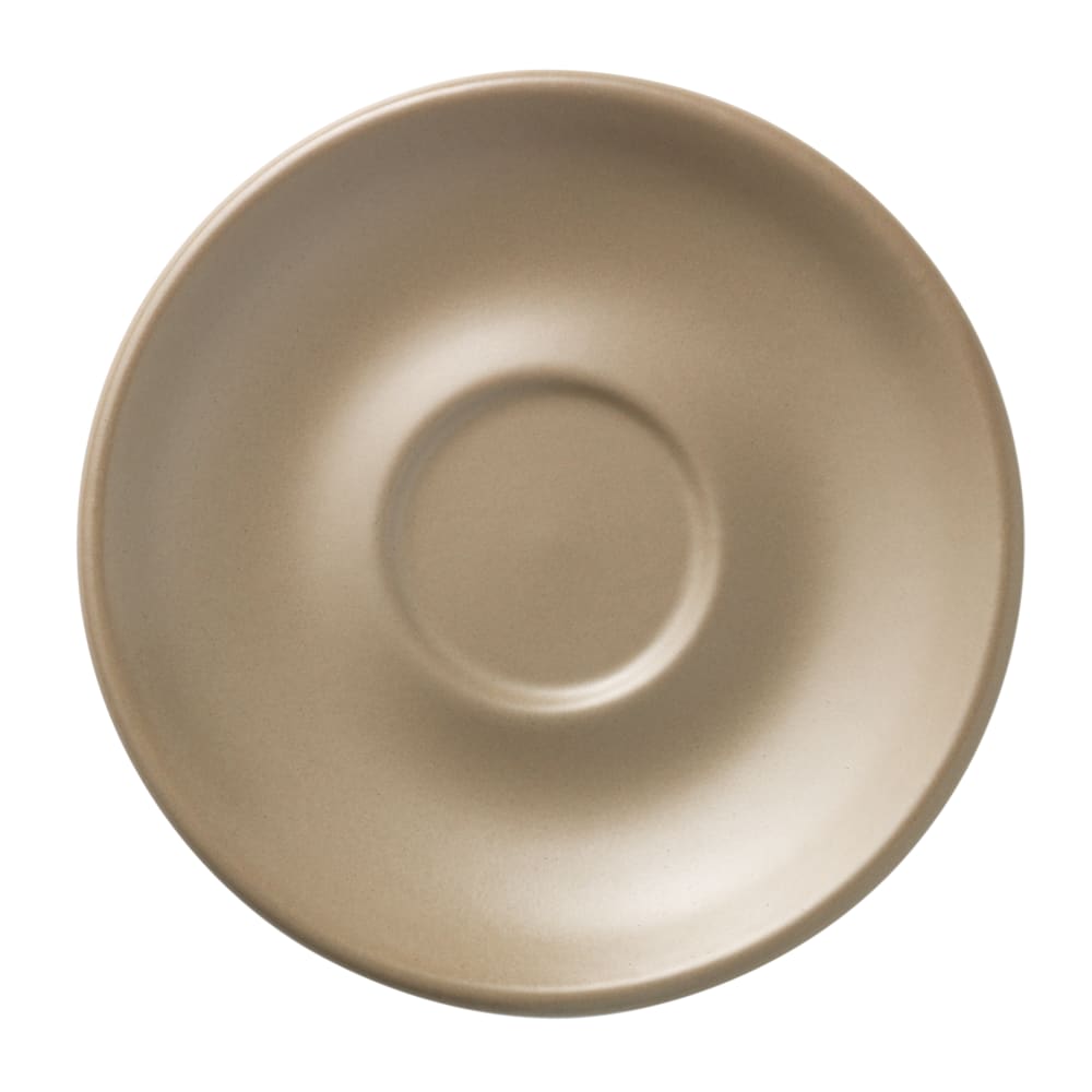 Libbey DRI-14-S 6" Round Driftstone Saucer - Porcelain, Sand