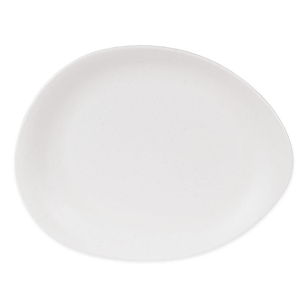 Libbey DRI-15-DME 14 1/8" x 11 1/4" Oval Driftstone Platter - Melamine, Driftwood