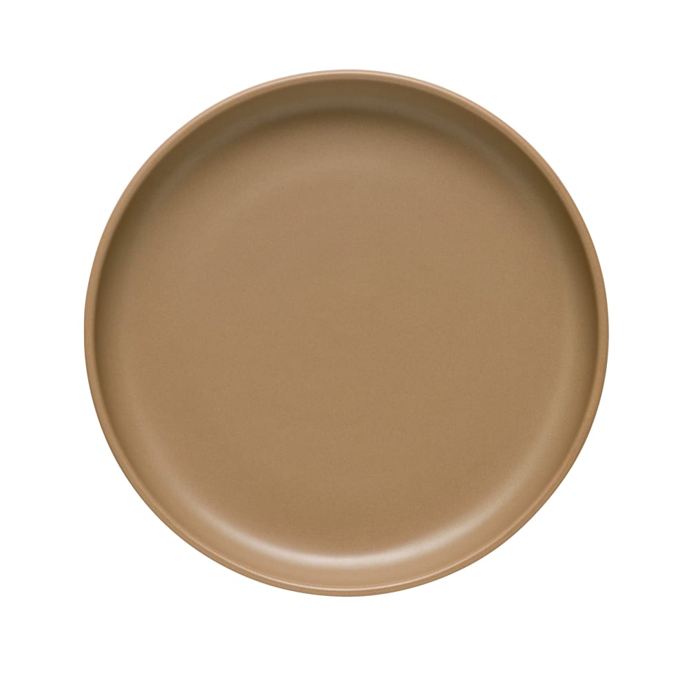 Libbey DRI-18-S 7 3/4" Round Driftstone Flat Coupe Plate - Porcelain, Sand