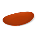 Libbey DRI-8-C Organic Oval Driftstone Plate - 13 3/4" x 10 1/8", Porcelain, Clay thumbnail 2