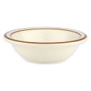Libbey DSD-11 4 1/2" Round Desert Sand Fruit Dish - Speckled, (2) Brown Bands thumbnail 2