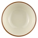 Libbey DSD-15 12 1/2 oz Round Desert Sand Oatmeal Bowl - Ceramic, Cream White w/ (1) Brown Band thumbnail 3