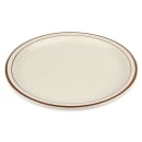 Libbey DSD-16 10 1/2" Round Desert Sand Plate - Speckled, (2) Brown Bands thumbnail 3