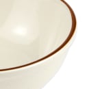 Libbey DSD-18 16 oz Round Desert Sand Oatmeal Bowl - Ceramic, Cream White w/ (1) Brown Band thumbnail 5