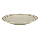 Libbey DSD-5 5 1/2" Round Desert Sand Plate - Speckled, (2) Brown Bands thumbnail 2